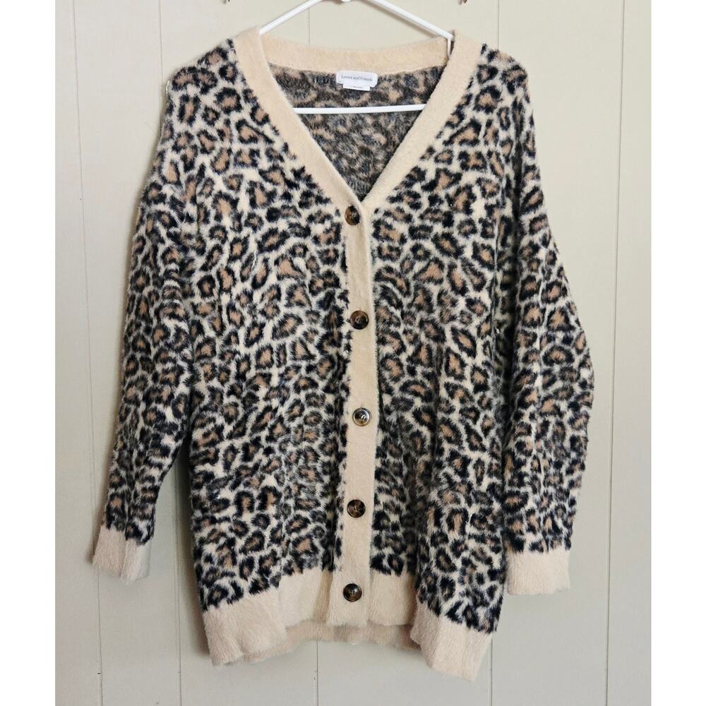 LOVERS & FRIENDS Francine Leopard Print Cardigan Size Small Pre-loved - Picture 4 of 12